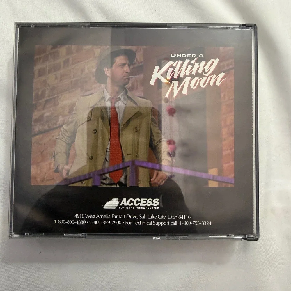Under A Killing Moon PC Game 1994 Access Software MS-DOS 4-Disc Set Retro FMV
